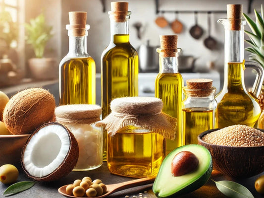 Variety of Cooking Oils in Kitchen