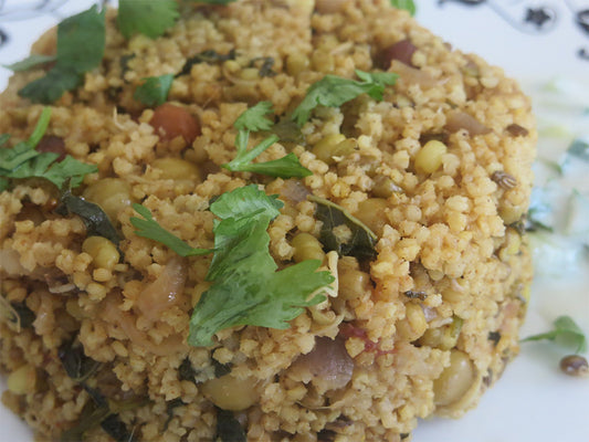 Sprouted Millet Biryani