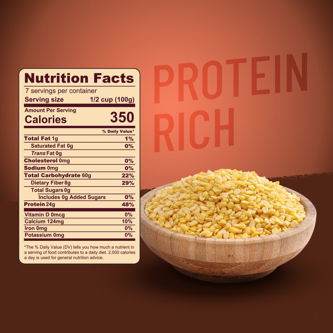 Moong Dal Nutrition info - NatureMills