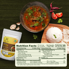 NatureMills Rasam Powder Nutrition Information