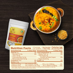 NatureMills Sambar Powder Nutrition Information